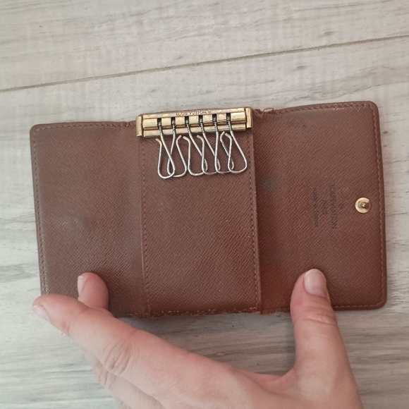 LOUIS VUITTON Brown Damier Ebene Canvas 6 Key Holder Case Wallet - Picture 6 of 8